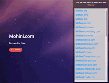 Tablet Screenshot of mohini.com